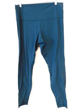 Lululemon Sz 14 Teal High-Rise Full-Length Leggings Womens Small FLAW